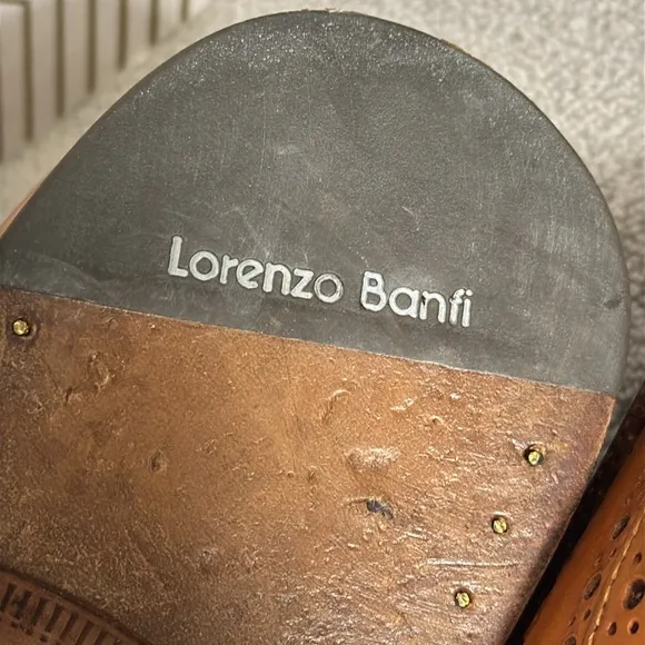 Lorenzo Banfi Men's Brown Leather Dress Shoes Men’s size 12 M made in Italy