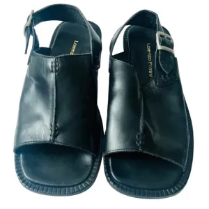 Lorenzo Ferrini Mens Leather Belted Strap Sandals Size 8 1/2 Preowned