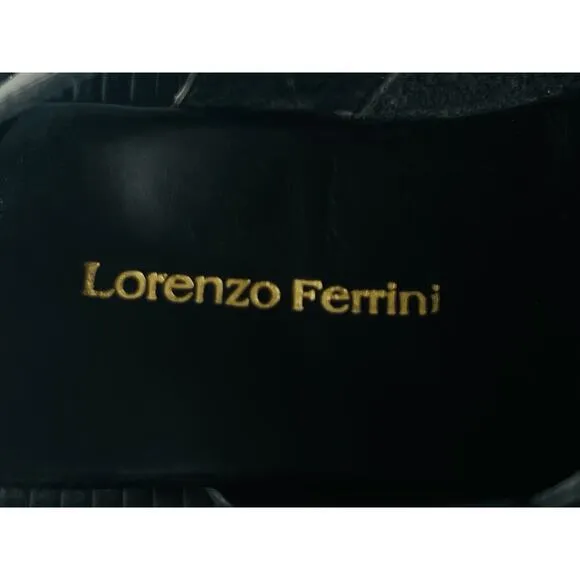 Lorenzo Ferrini Mens Leather Belted Strap Sandals Size 8 1/2 Preowned