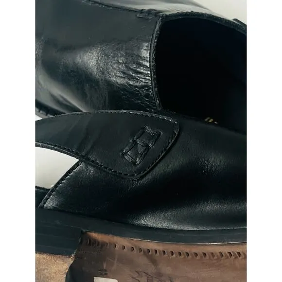 Lorenzo Ferrini Mens Leather Belted Strap Sandals Size 8 1/2 Preowned
