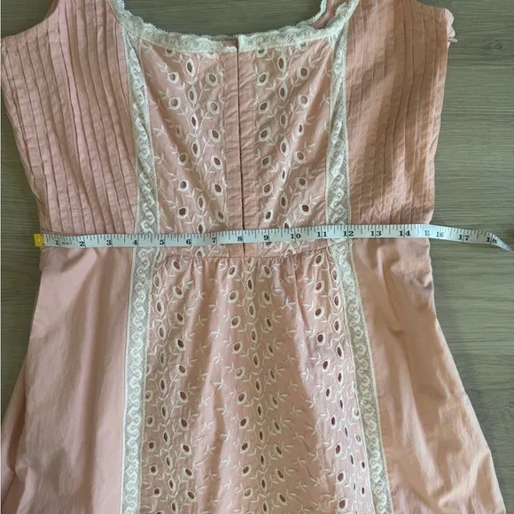 Love Shack Fancy Alwyn Elegant Bubble Gum Pink Maxi Dress Embroidered Size 6