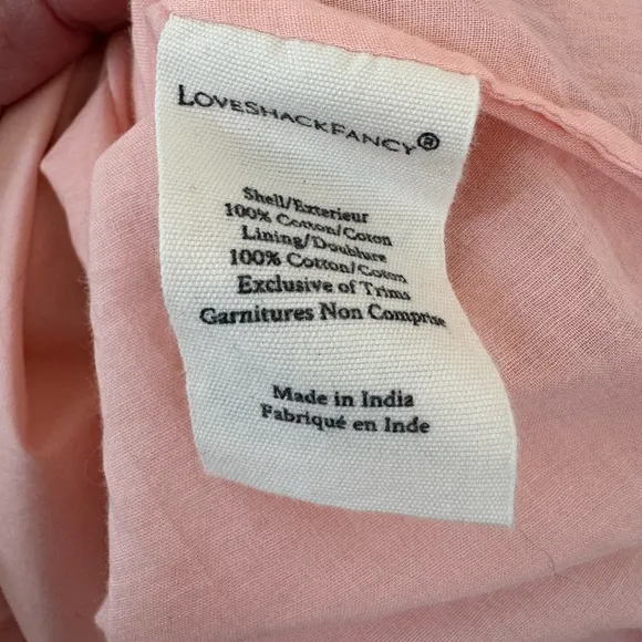 Love Shack Fancy Alwyn Elegant Bubble Gum Pink Maxi Dress Embroidered Size 6