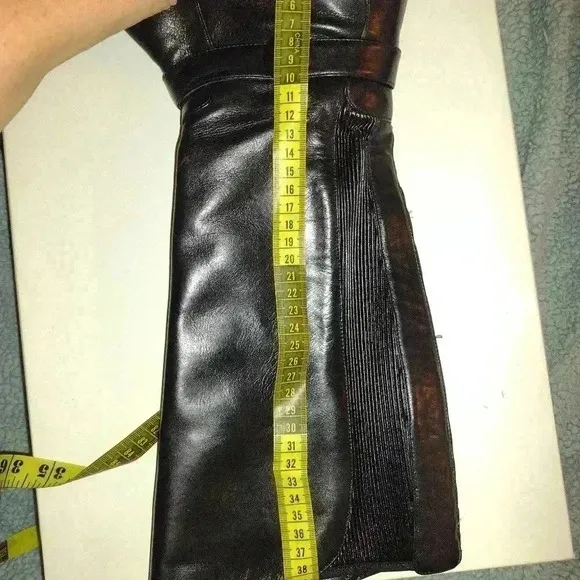 Luca Grossi knee high black boots 40 gently used