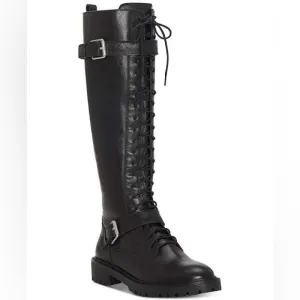 Lucky Brand Inniko Knee High Combat Lace Up Moto Boots 10
