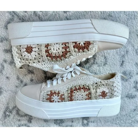 Lucky Brand Granny Square Platform Shoes (Fit like 7.5)