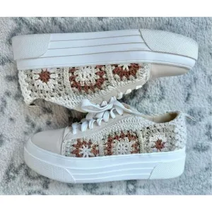 Lucky Brand Granny Square Platform Shoes (Fit like 7.5)