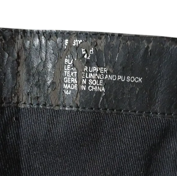 LUXE Black Knee High Boots Women'scTall Black Moto Boots Size 12