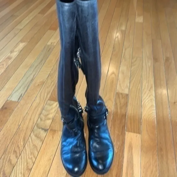 Luxury Rebel Luna Rhinestone Boots Black 36-1/2