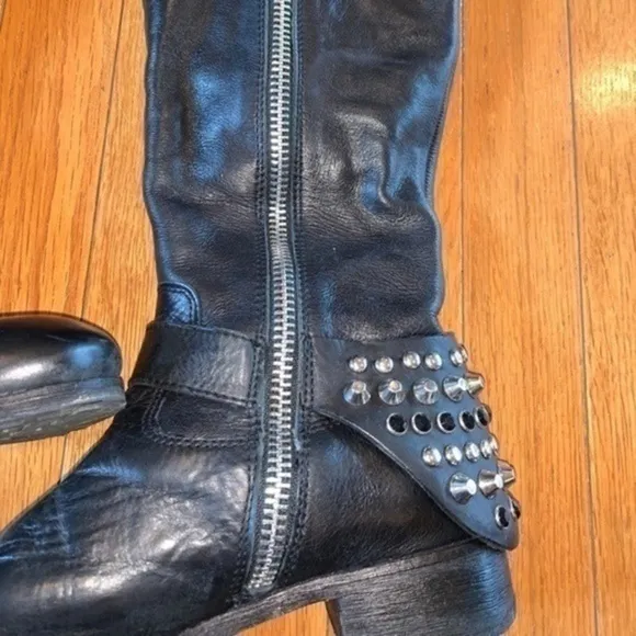 Luxury Rebel Luna Rhinestone Boots Black 36-1/2
