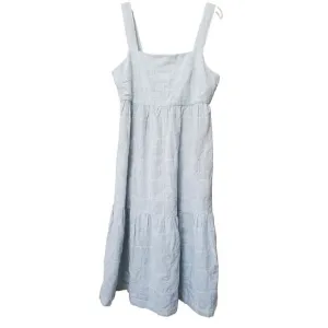Madewell Cicely Tiered Midi Dress in Patchwork Size P10 100% Cotton NWT