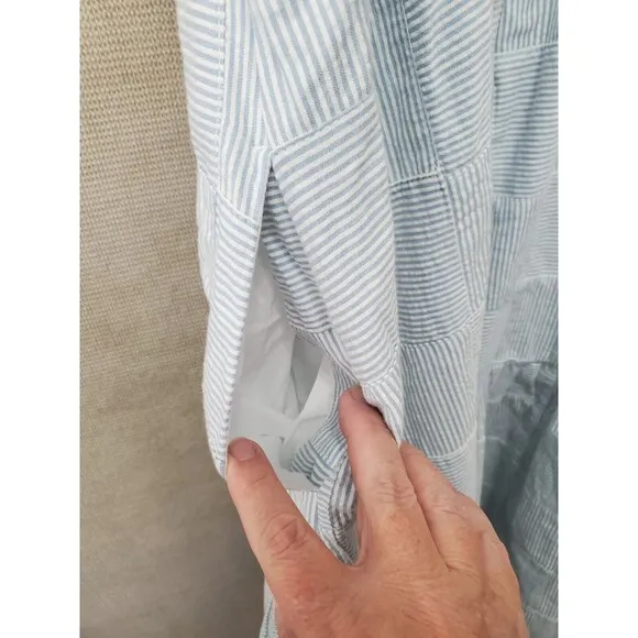 Madewell Cicely Tiered Midi Dress in Patchwork Size P10 100% Cotton NWT