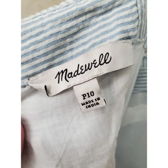 Madewell Cicely Tiered Midi Dress in Patchwork Size P10 100% Cotton NWT