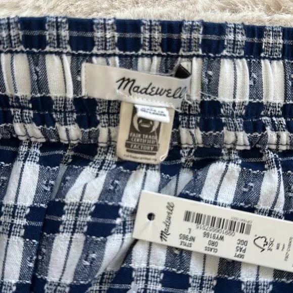 Madewell Curved-Hem Mini Skirt in Plaid Size L