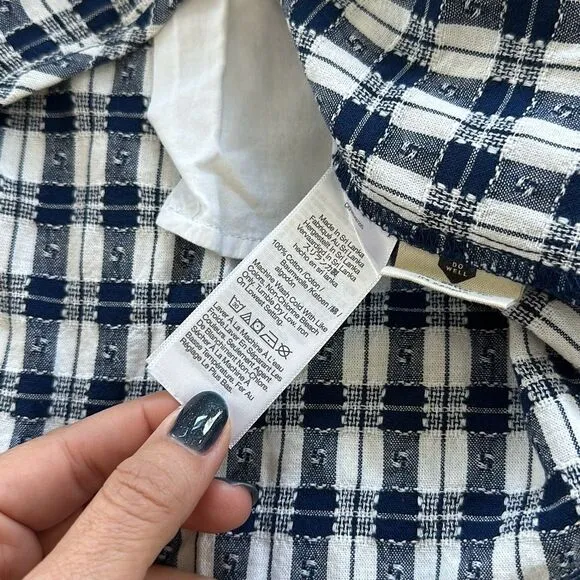 Madewell Curved-Hem Mini Skirt in Plaid Size L