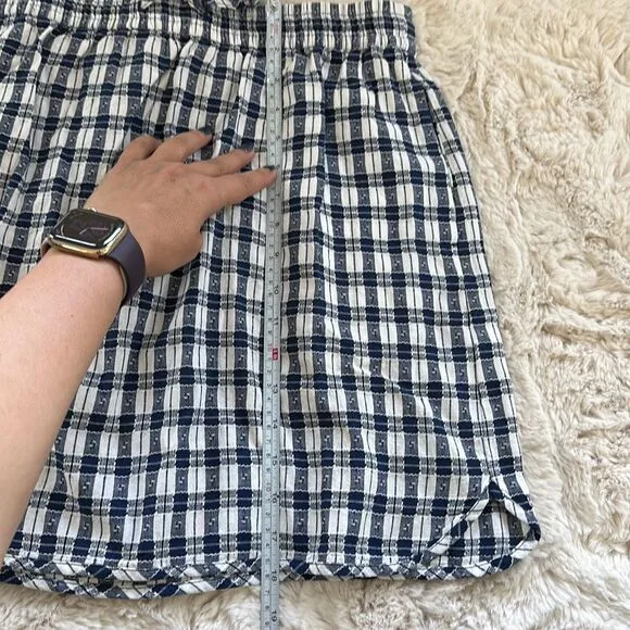 Madewell Curved-Hem Mini Skirt in Plaid Size L