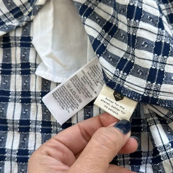 Madewell Curved-Hem Mini Skirt in Plaid Size L