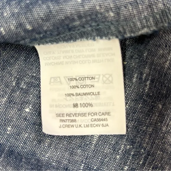 Madewell Denim PintuckCami Square Neck Mini Dress Blue Size 8