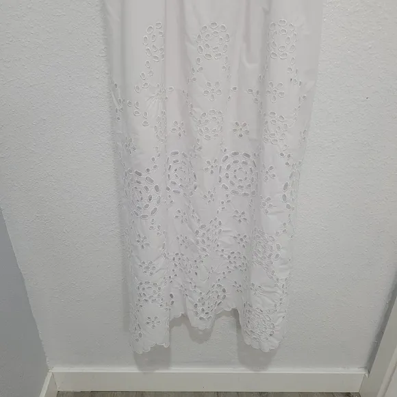 Madewell Embroidered Tank Midi Dress in Poplin 2 NWT