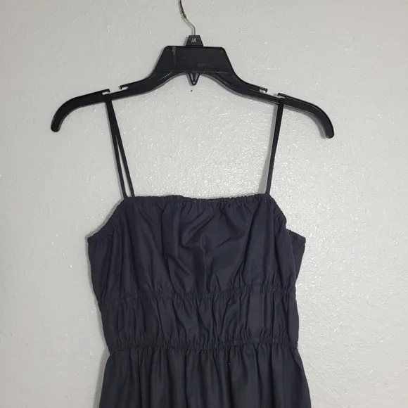Madewell Embroidered Tank Midi Dress in Poplin