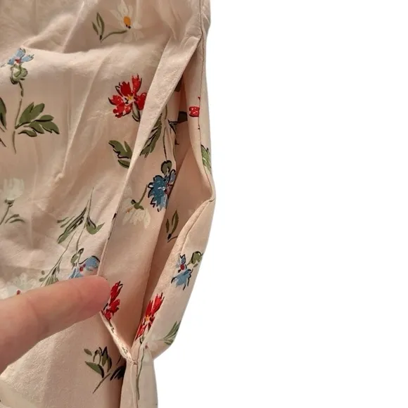Madewell Pintuck Puff-Sleeve Mini Dress in Seaside Floral