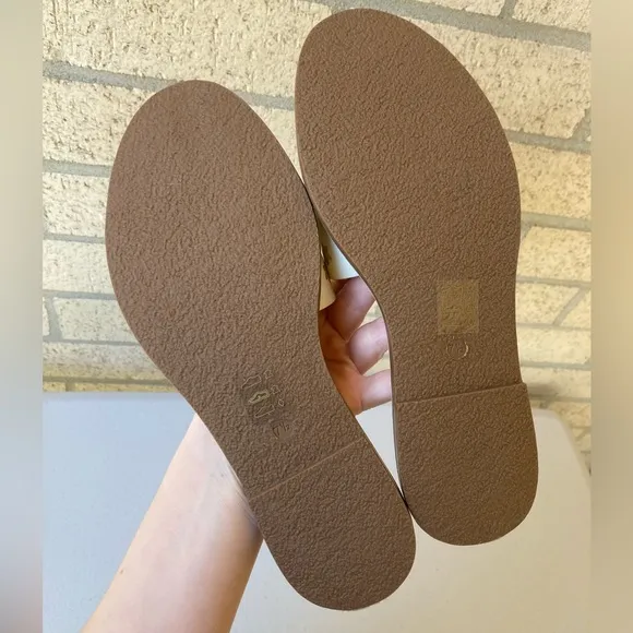 Madewell The Boardwalk Post Slide Sandal: Cactus Embossed Edition