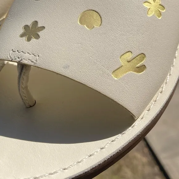 Madewell The Boardwalk Post Slide Sandal: Cactus Embossed Edition