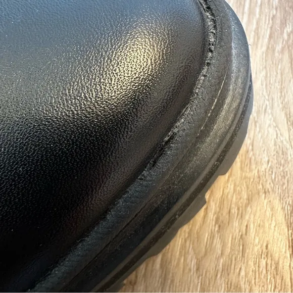 Madewell The Freya Platform Lugsole Mary Jane Shoes in Black Leather Size 7