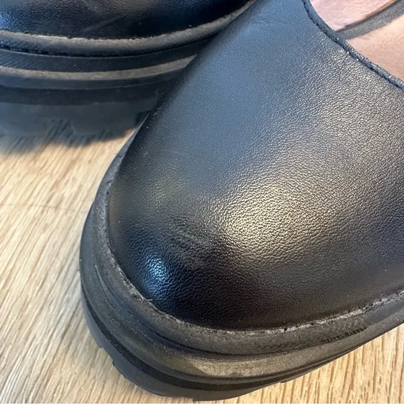 Madewell The Freya Platform Lugsole Mary Jane Shoes in Black Leather Size 7