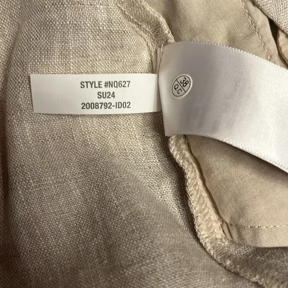 Madewell V-Neck Mini Dress in 100% Linen in natural undyed Women’s Size XS