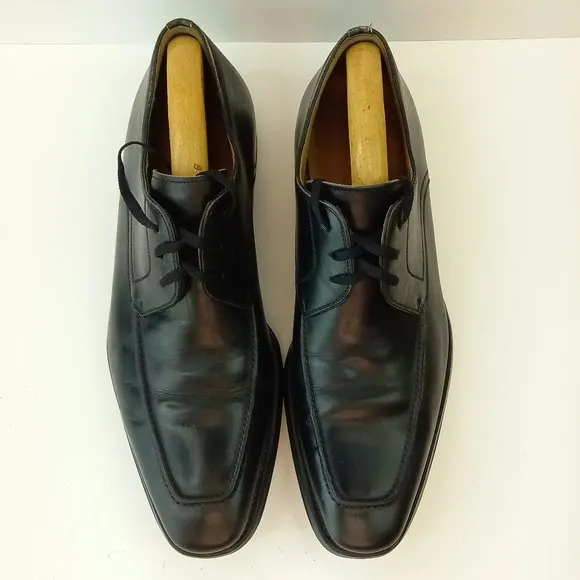 Magnanni Black Leather Men Dress Shoes (7.5 US)