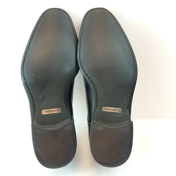 Magnanni Black Leather Men Dress Shoes (7.5 US)