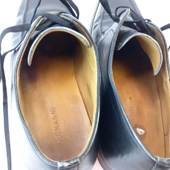 Magnanni Black Leather Men Dress Shoes (7.5 US)