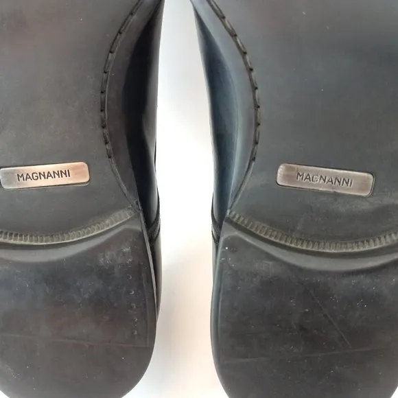 Magnanni Black Leather Men Dress Shoes (7.5 US)