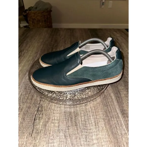 Maison Martin Margiela MM22 Green Leather Slip On Shoes 43