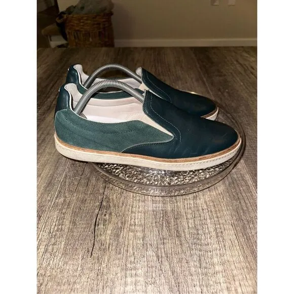 Maison Martin Margiela MM22 Green Leather Slip On Shoes 43