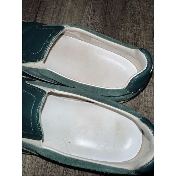 Maison Martin Margiela MM22 Green Leather Slip On Shoes 43