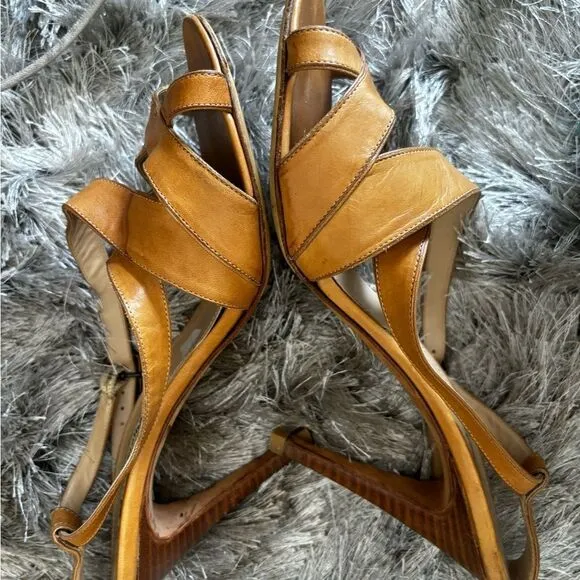 Manolo Blahnik Crisscross Sandals strappy dress shoe heels y2k open toe cage