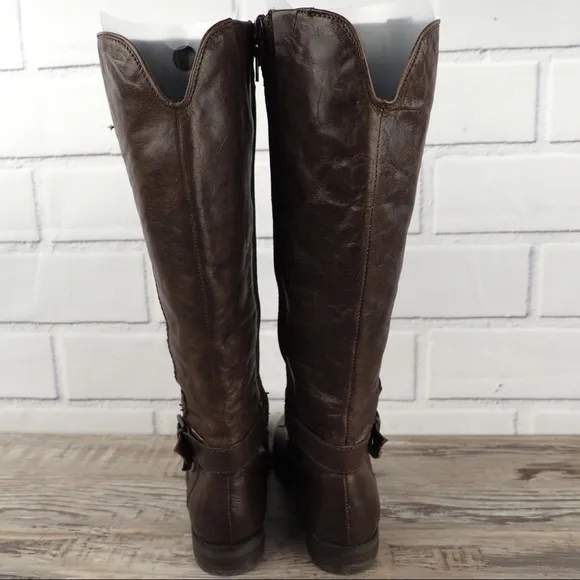 Marc Fisher 6.5 Artful brown leather riding boots