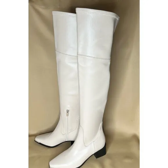 Marc Fisher LTD Noemi Cream Over The Knee Boots 8.5 M New