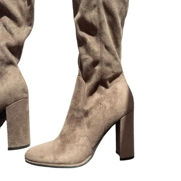 Marc Fisher Over The Knee Woman's Boot Taupe Size 6