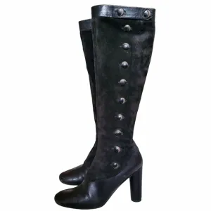 Marc Jacobs Vintage Rare Suede Black Knee-High Boots - EU 41