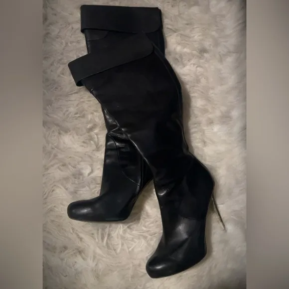 Marciano | High Quality Black Leather Knee High Women's Boots