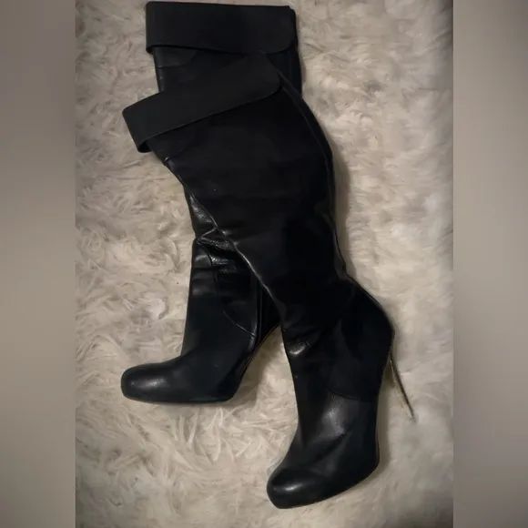 Marciano | High Quality Black Leather Knee High Women's Boots