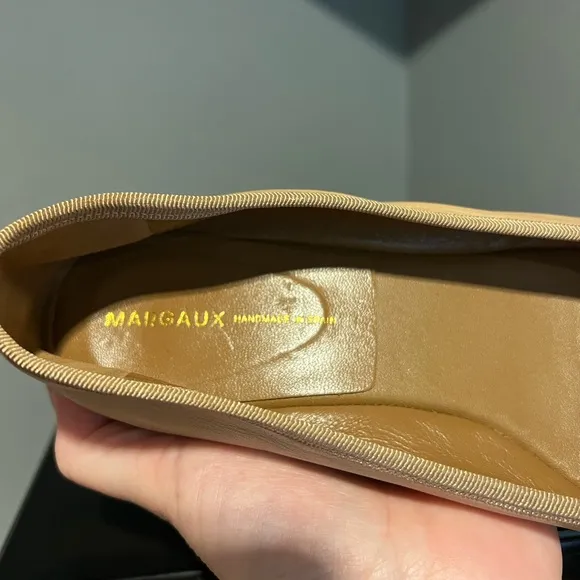 Margaux The Ada Low Heel Ballet with Bow Detail and Square Toe