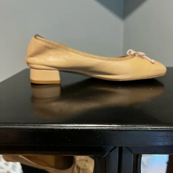 Margaux The Ada Low Heel Ballet with Bow Detail and Square Toe
