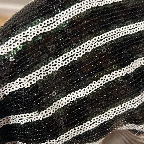 MARIE OLIVER SLIP STRIPE SEQUIN DRESS