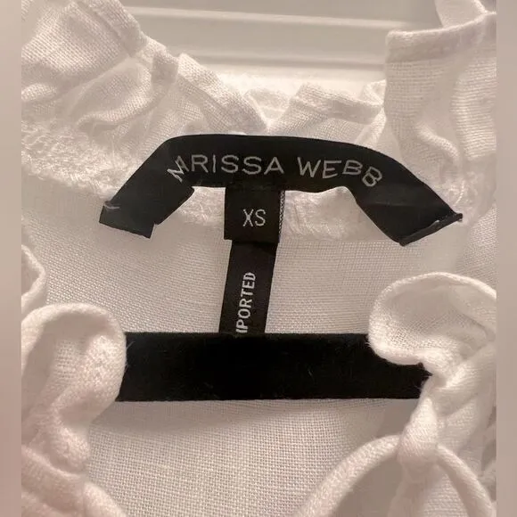 MARISSA WEBB - NEW Quincy Lace Up Mini Dress. White. NWOT. XS.