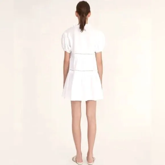 MARISSA WEBB - NEW Quincy Lace Up Mini Dress. White. NWOT. XS.