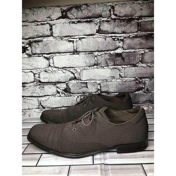 Mark Nason Dress Knit Oxford Gray Taupe Comfort Casual Walk Shoes Men Sz 12M US