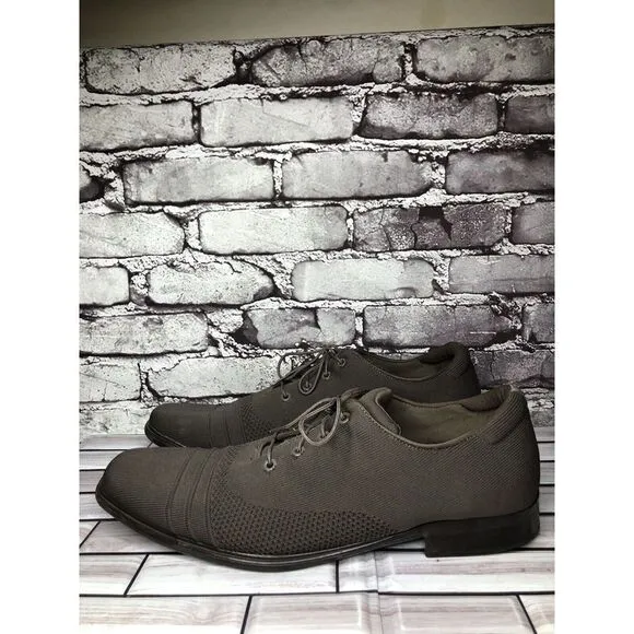 Mark Nason Dress Knit Oxford Gray Taupe Comfort Casual Walk Shoes Men Sz 12M US